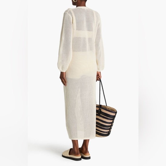 NWT Frame Crochet Midi Kaftan in Cream, Size Medium - Picture 4 of 15